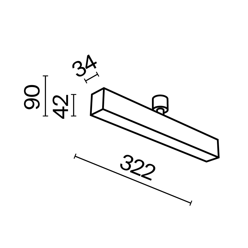 Spot dreptunghiular led Basis C154CL-13W3K-B
