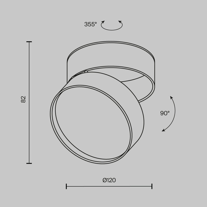 Spot reglabil aplicat Onda C024CL-18W3K-B-1