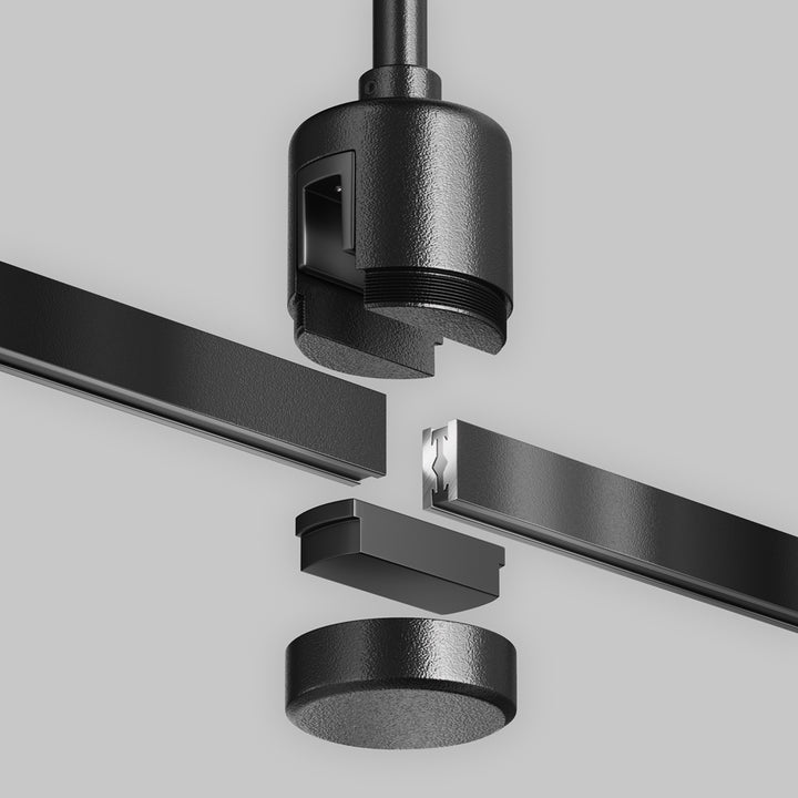 Suport de tavan lung cu conector de alimentare direct 700 mm pentru sina Flarity TRA159C-IPC1-B