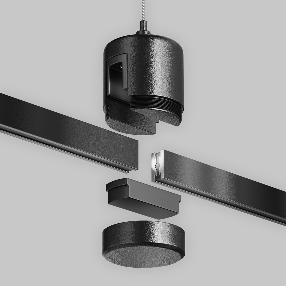 Suspensie prin cablu cu conector direct de alimentare pentru sina Flarity TRA157SW-IPC1-B