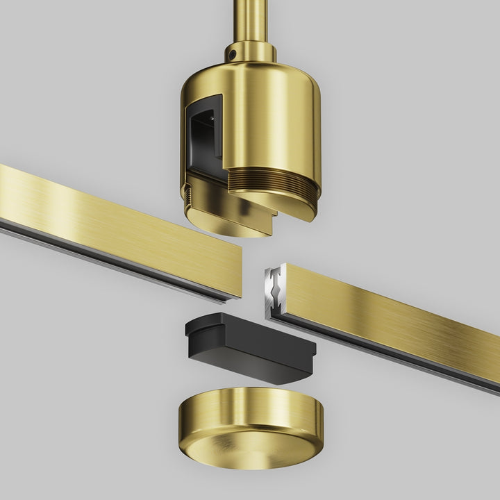 Suport scurt de tavan cu conector de alimentare direct 78 mm Flarity TRA156C-IPC1-BS