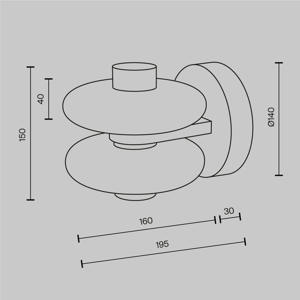 Aplica de perete Nuvem MOD497WL-L8BRK