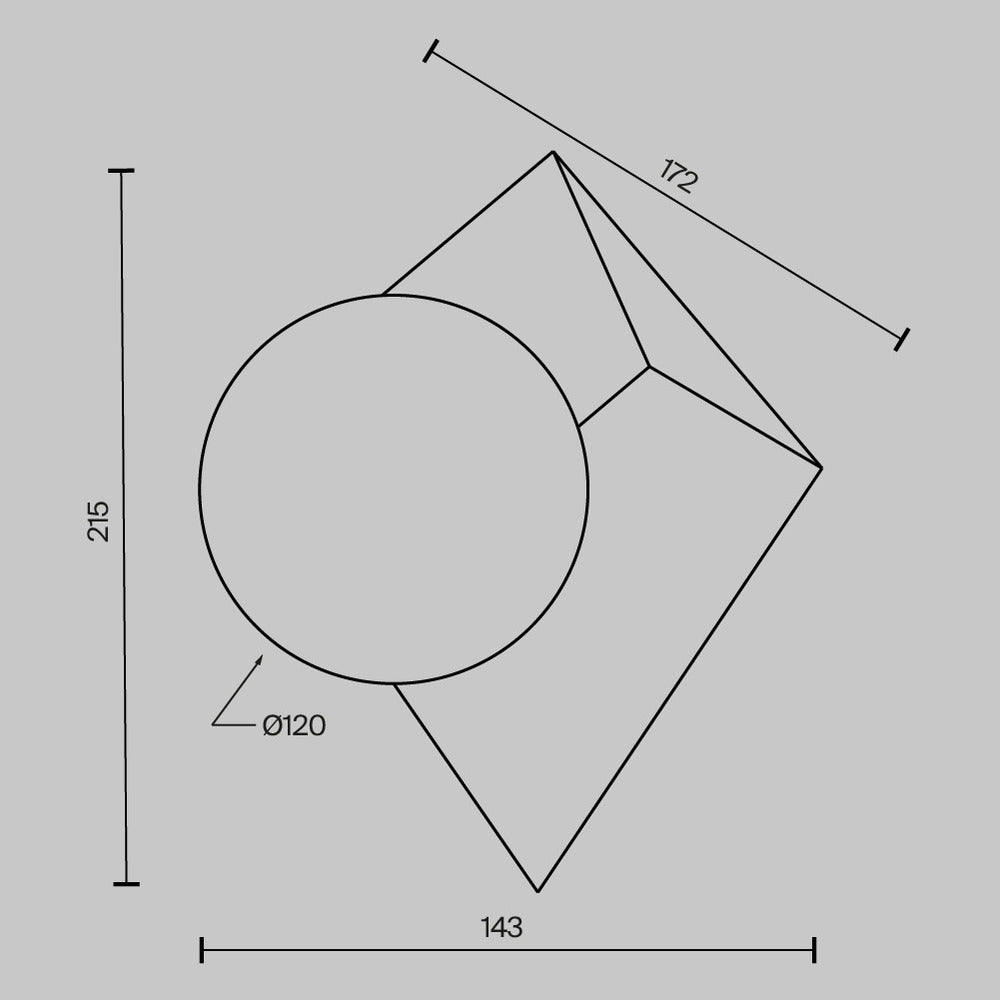 Aplica de perete Cubeo MOD445WL-01PT