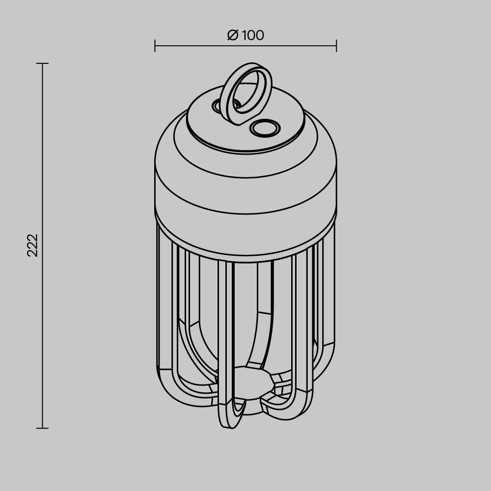 Lampă de exterior portabilă, alimentată cu baterie reîncărcabilă, Vetra O144TL-L5BG3K