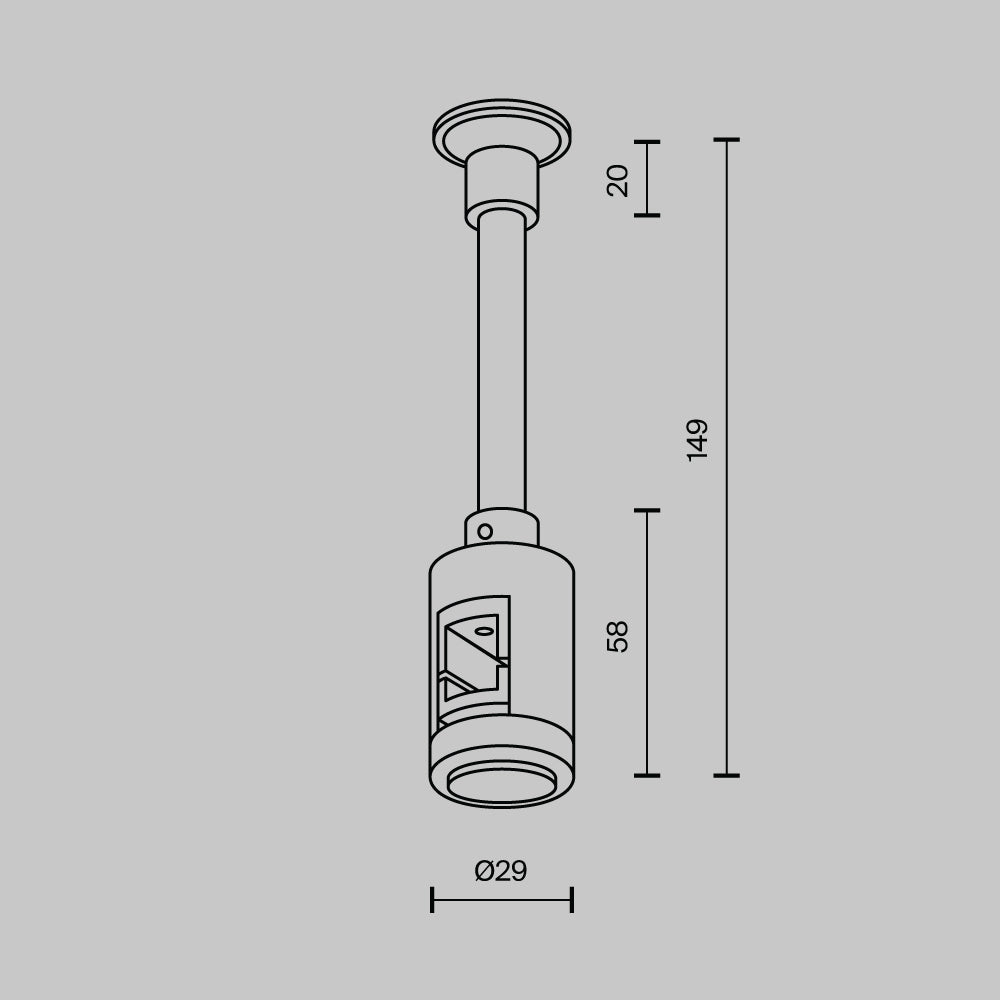 Suport de perete simplu, alungit, Flarity TRA155CW-SL1-BS