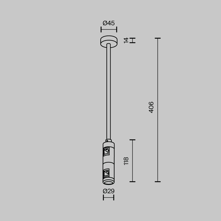 Suport dublu de tavan mediu, 300 mm, Flarity TRA158C-D1-BS