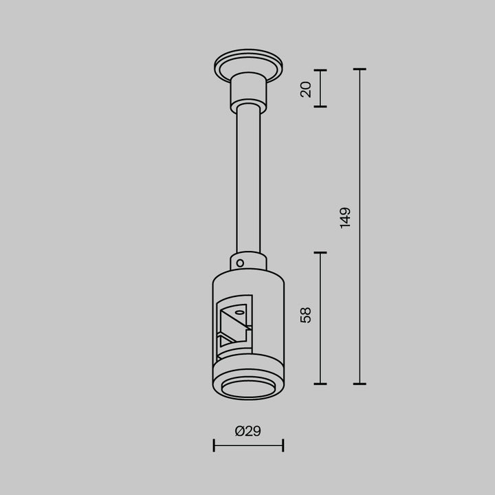Suport de perete simplu pentru sina Flarity TRA155CW-SL1-B