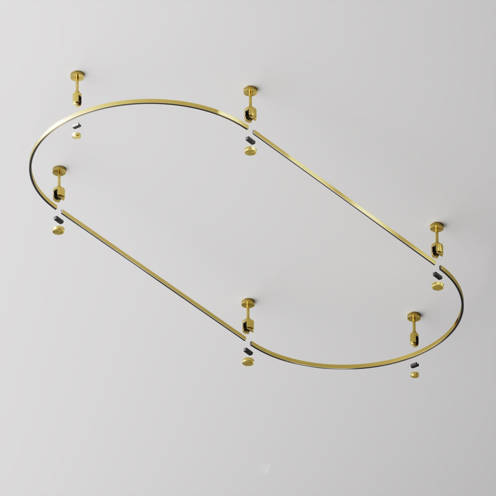 Șină cu secțiune transversală semicirculară 800 mm Flarity TRX154-SR-D800-BS