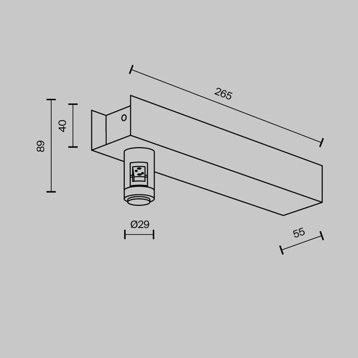 Bază de perete pentru sursa de alimentare cu intrare de alimentare Flarity TRA155CW-BB-BS