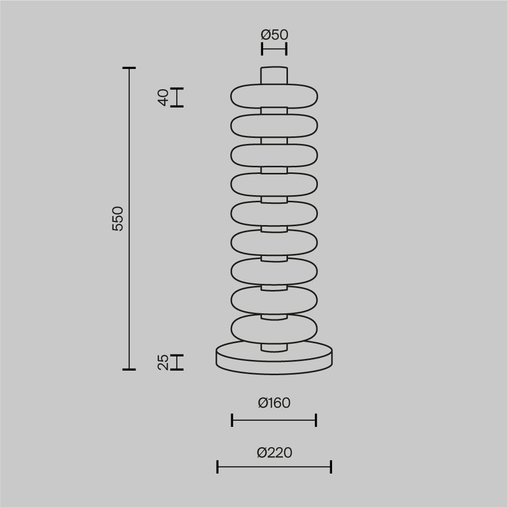 Lampadar Nuvem MOD497FL-L19BRK