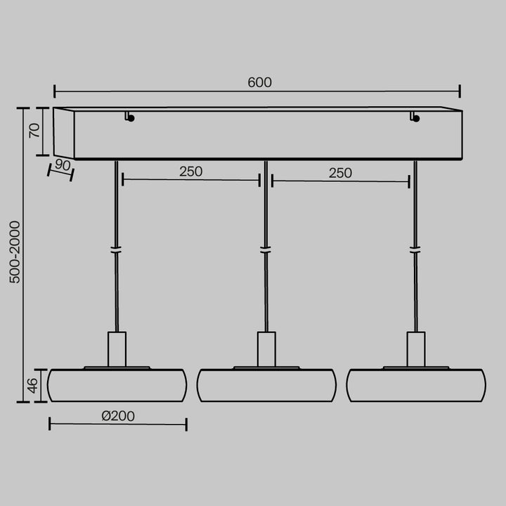 Lustra Float MOD498PL-L25BK