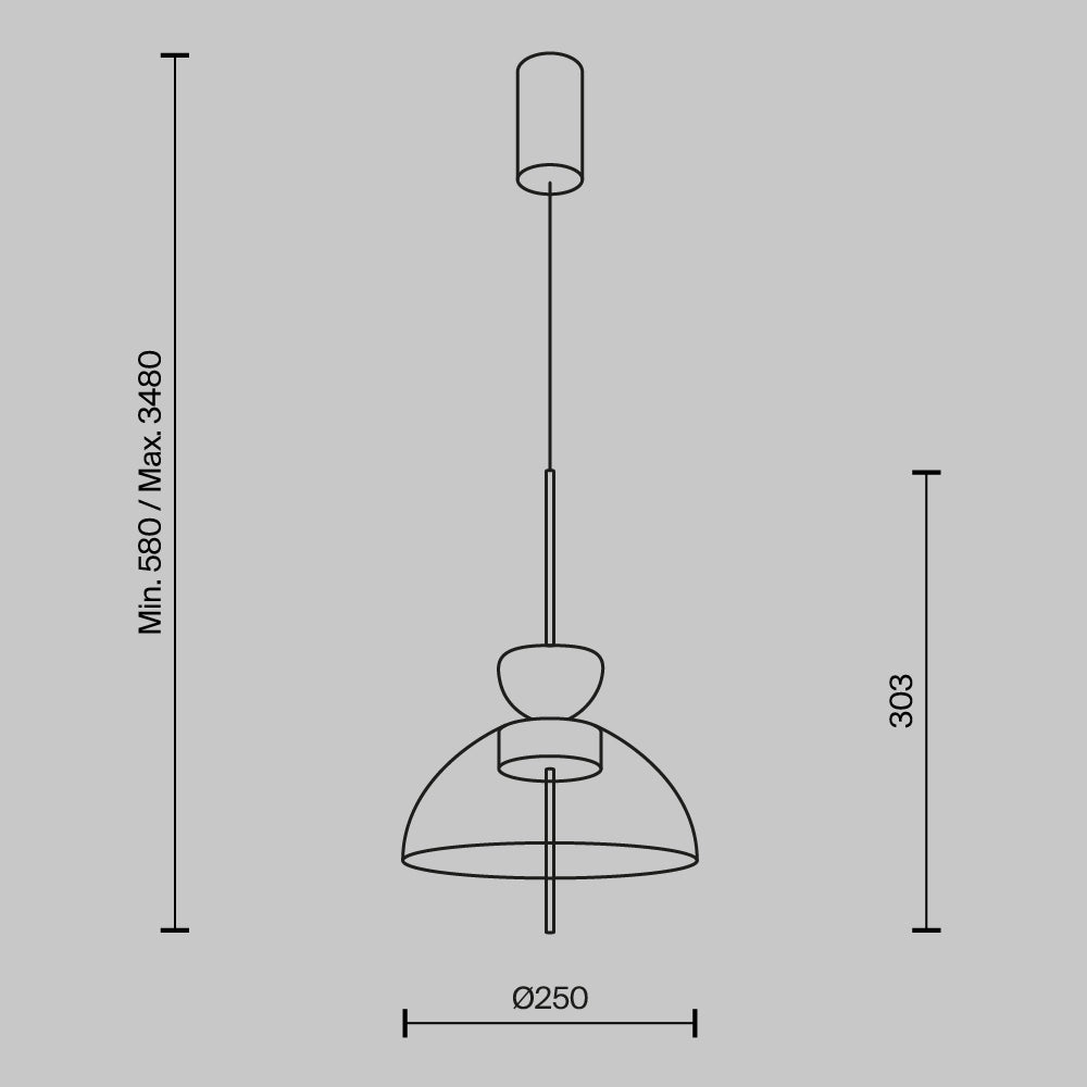 Pendul  Bangkok MOD185PL-L12CG3K2