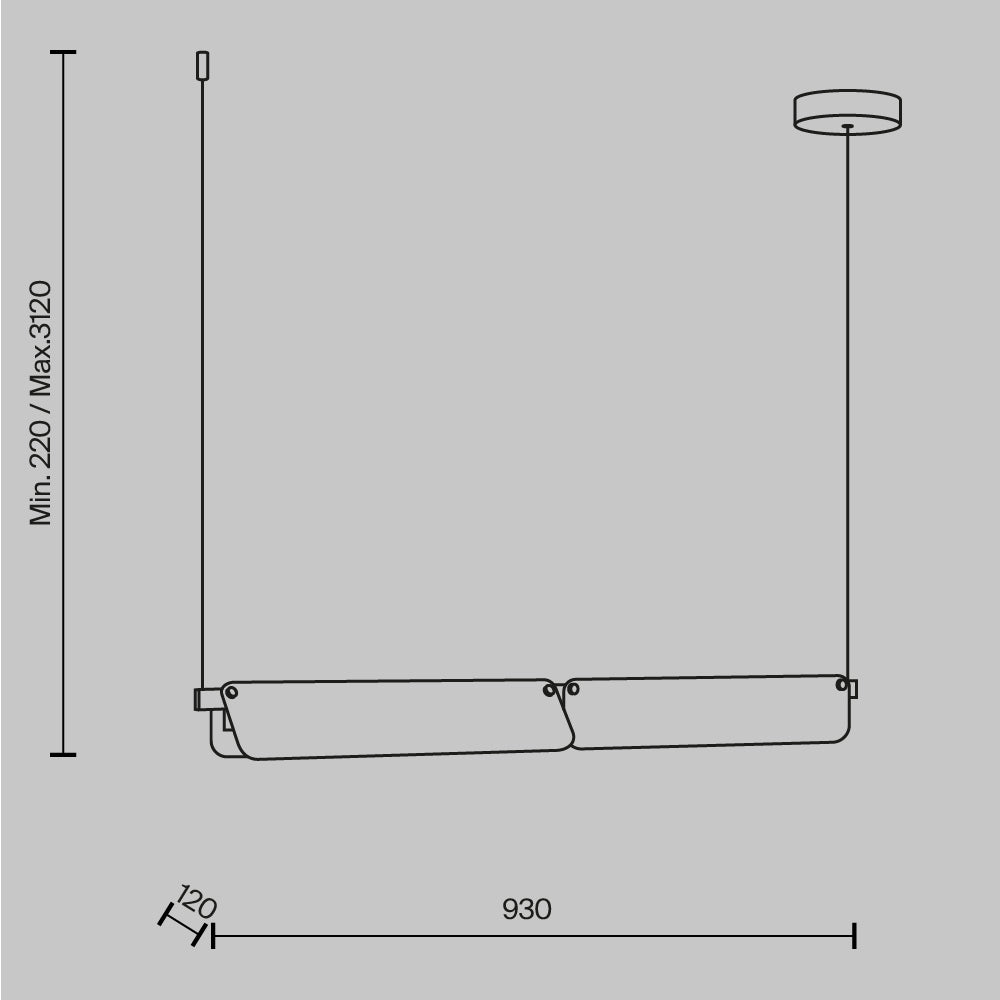 Pendul  Flat MOD296PL-L20BS3K