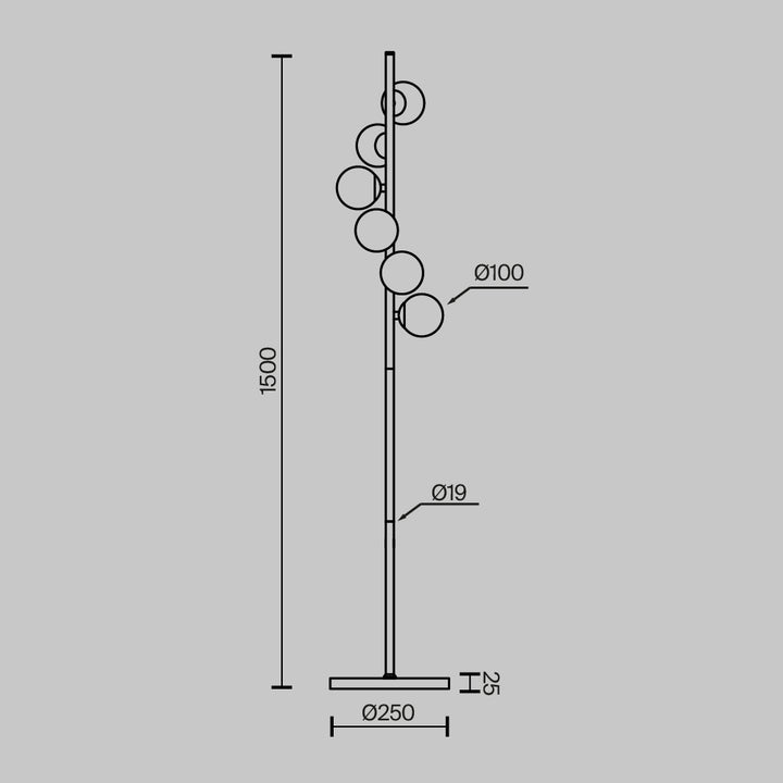 Lampadar Dallas MOD545FL-06G