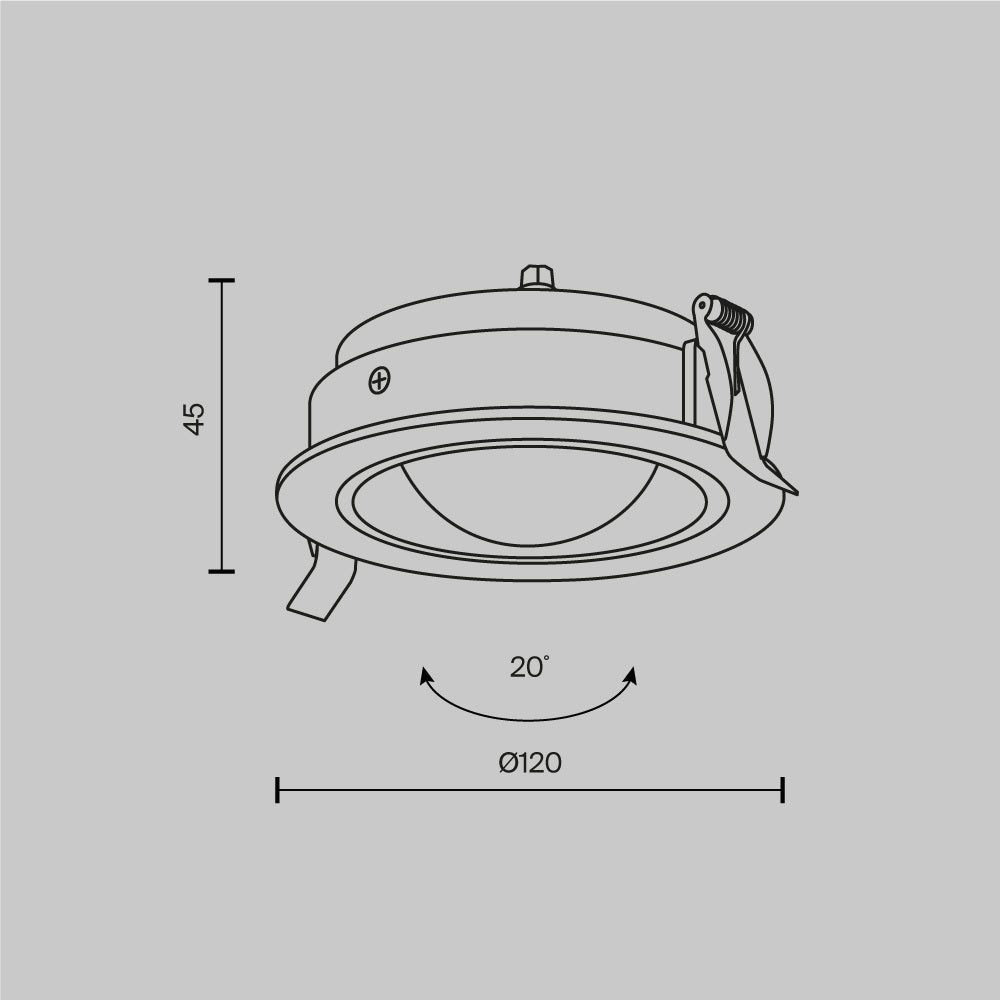 Spot incastrat Lens DL105-12W3K-B