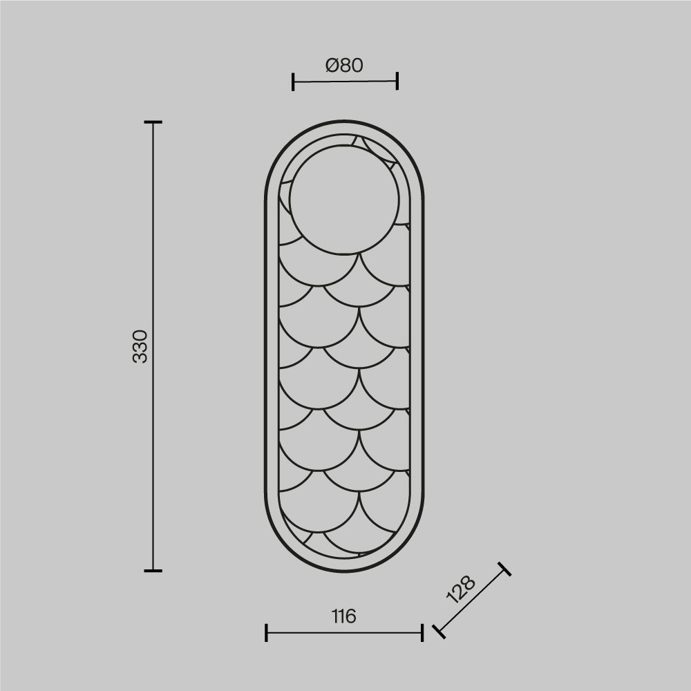 Aplica de perete Perlamour MOD473WL-L20BSK
