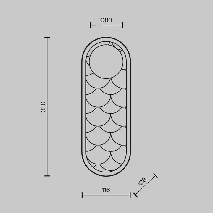 Aplica de perete Perlamour MOD473WL-L20BSK