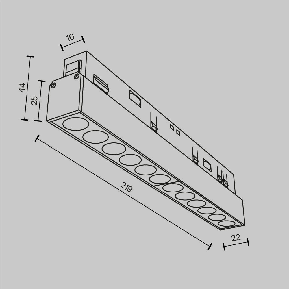 Spot pentru sina Exility Points TR031-2-12W2.7K-B