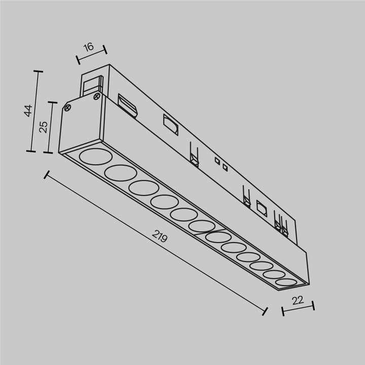 Spot pentru sina Exility Points TR031-2-12W2.7K-B