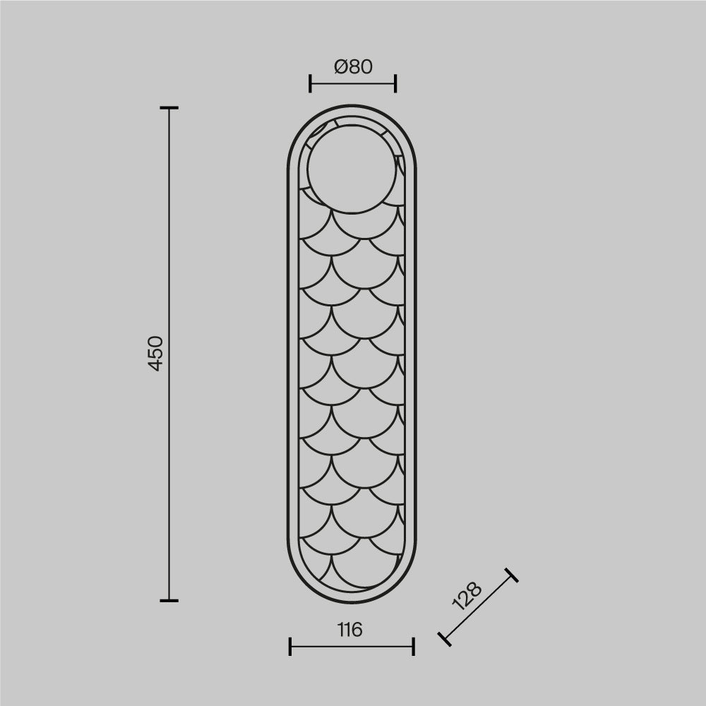 Aplica de perete Perlamour MOD473WL-L25BSK
