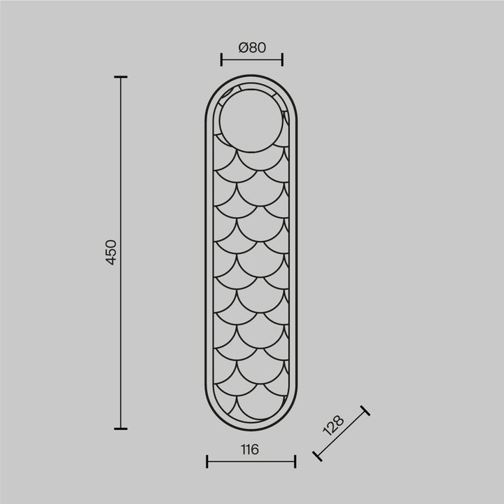 Aplica de perete Perlamour MOD473WL-L25BSK