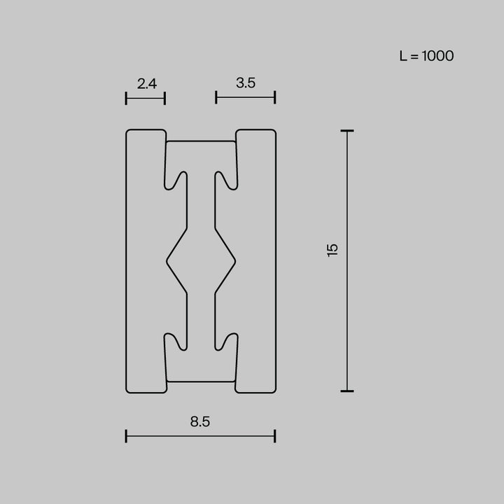 Sina dreapta 1 m Flarity TRX154-111B