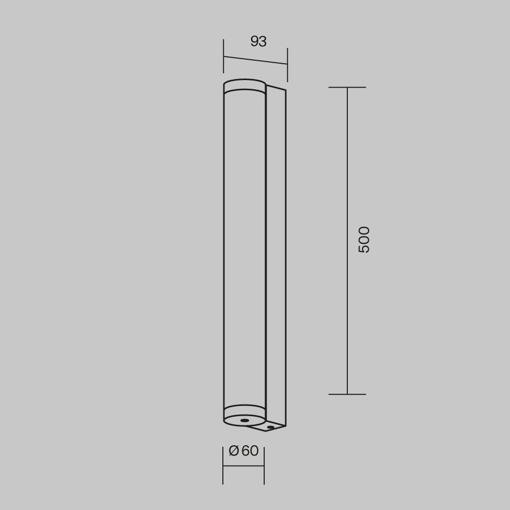Aplică LED de exterior Rounge O482WL-L16B3K