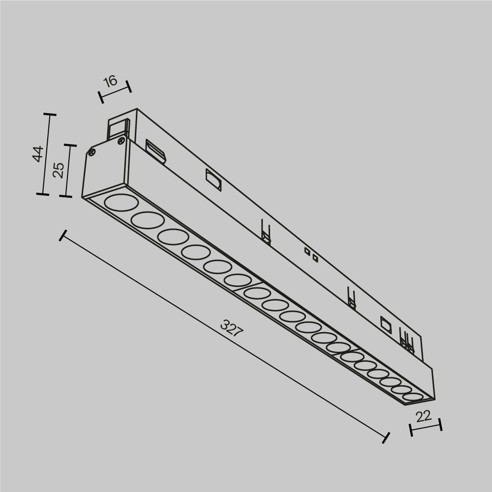 Spot pentru sina Exility Points TR031-4-18WTW-DD2-W