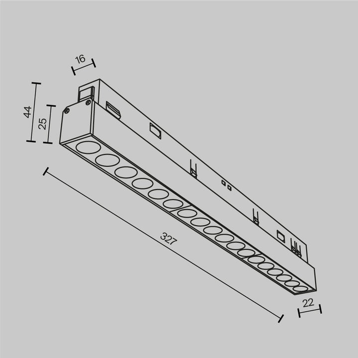 Spot pentru sina Exility Points TR031-2-18W2.7K-B