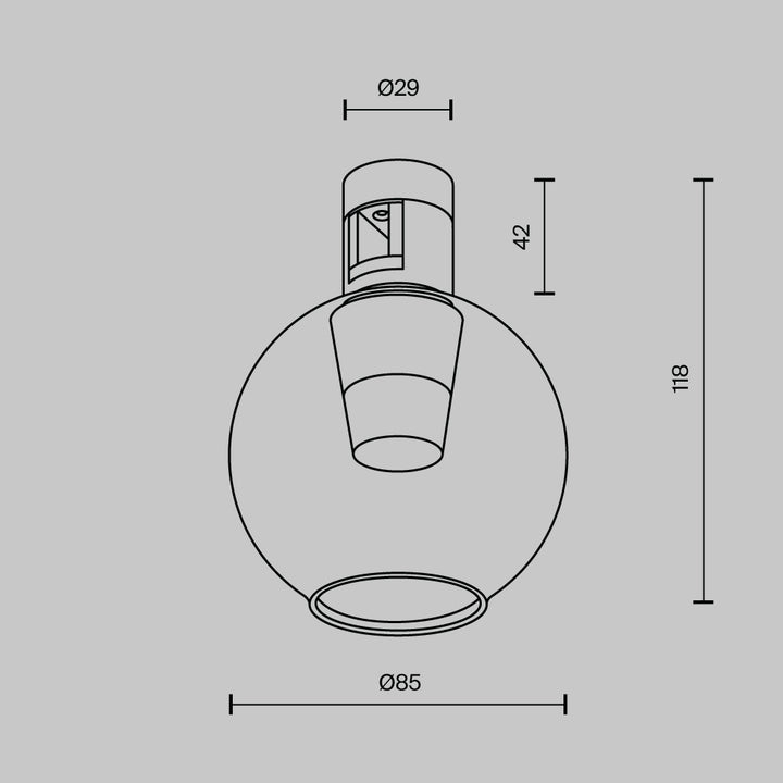 Spot pentru sina Flarity Brass TR148-1-3W2.7K-BS-DE