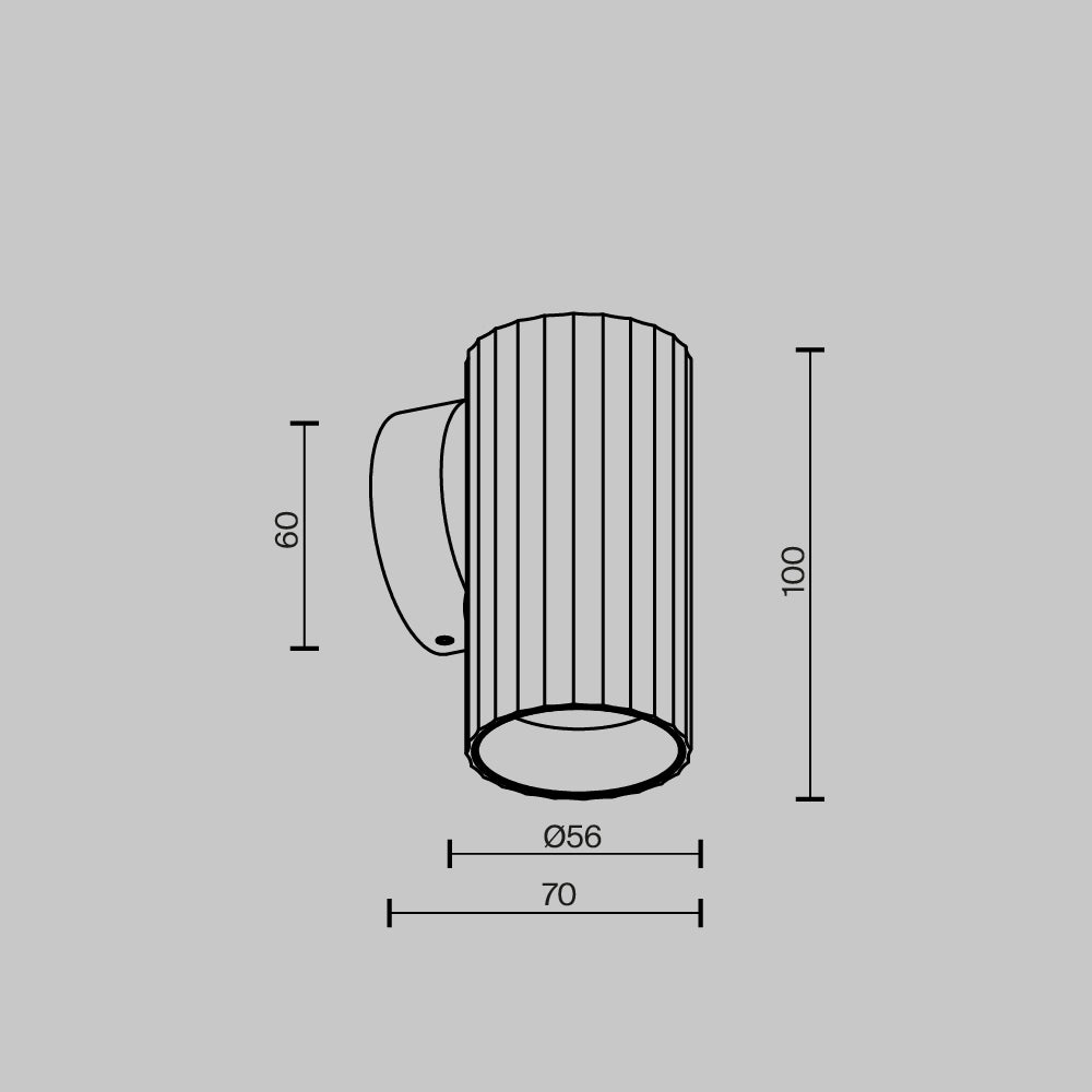 Aplica de perete Calipso C106WL-01-GU10-BS