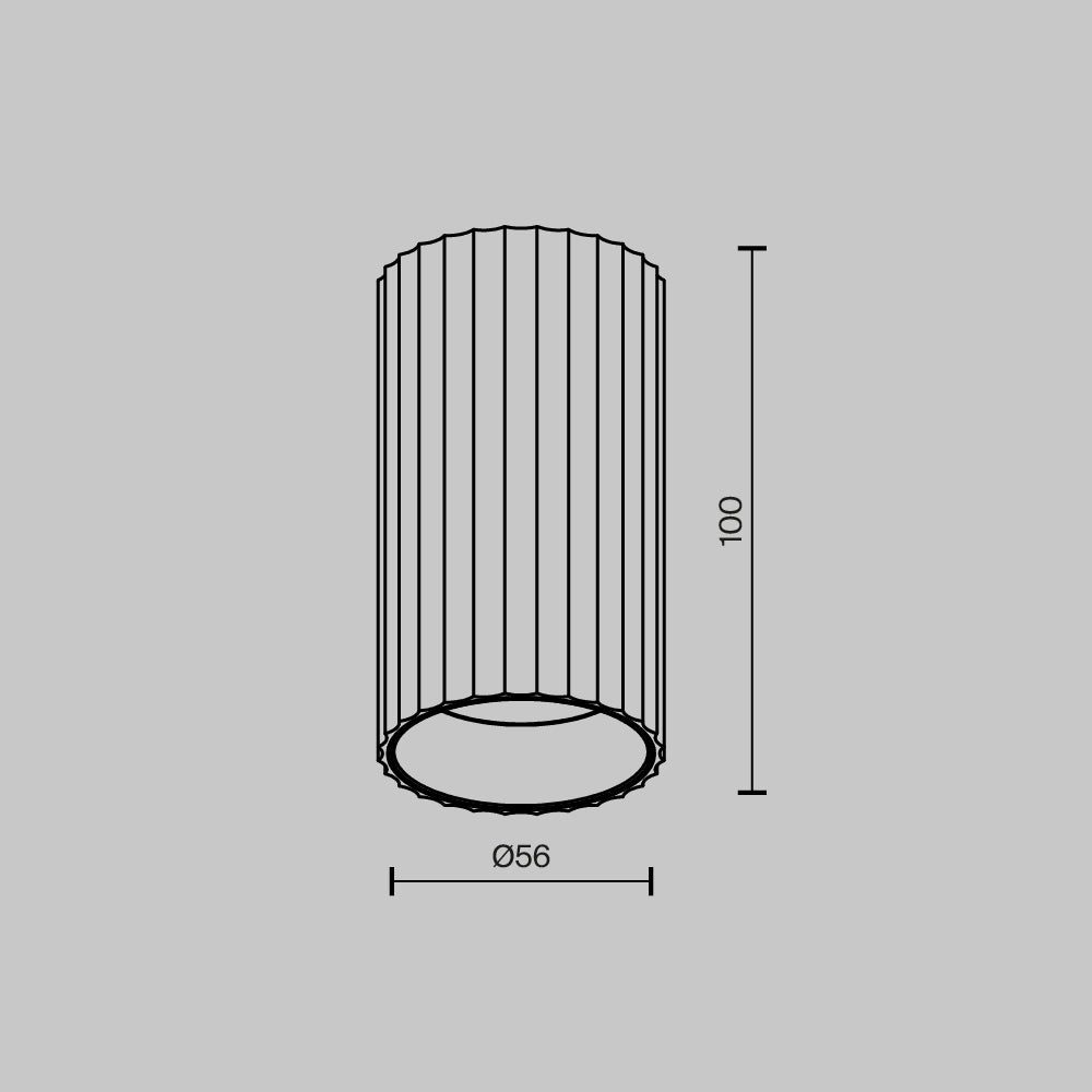 Spot aplicat Calipso C106CL-01-GU10-W
