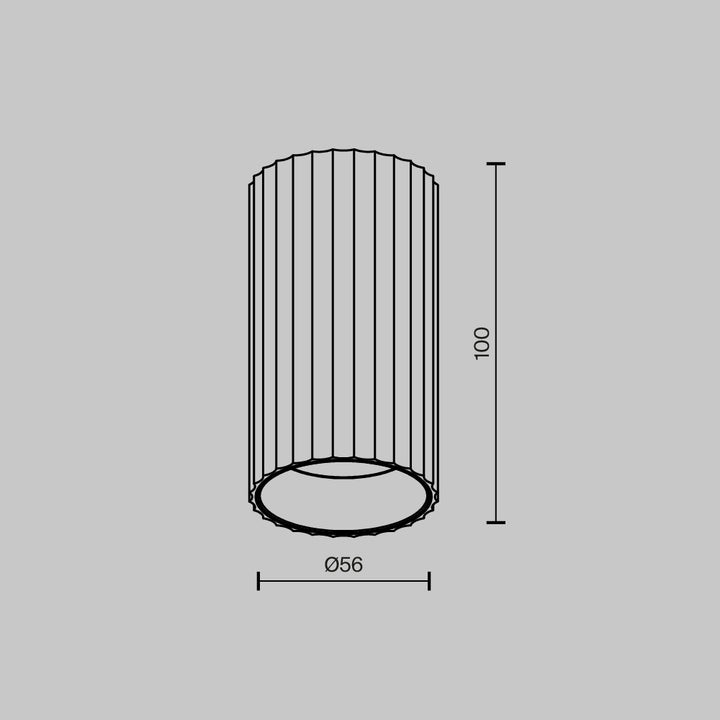 Spot aplicat Calipso C106CL-01-GU10-W
