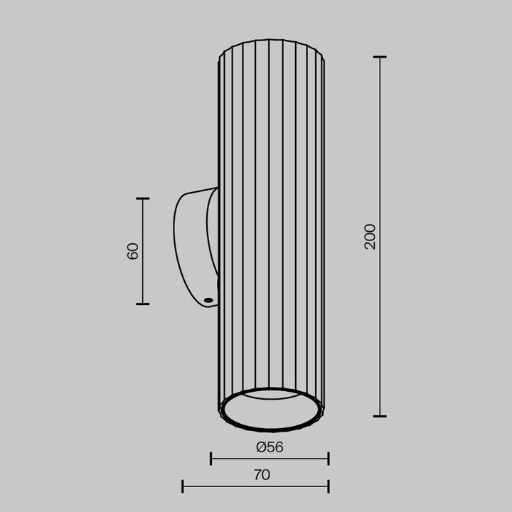 Aplica de perete Calipso C106WL-02-GU10-B