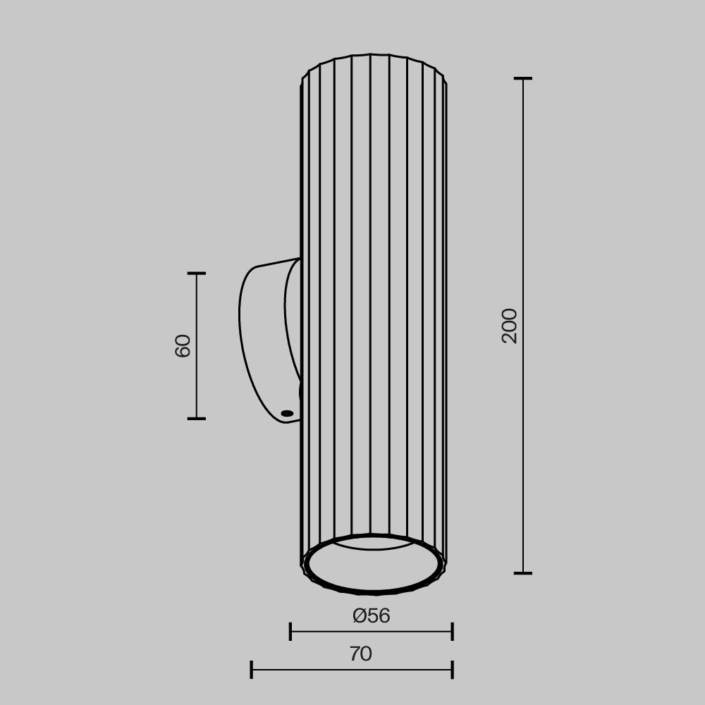 Aplica de perete Calipso C106WL-02-GU10-W