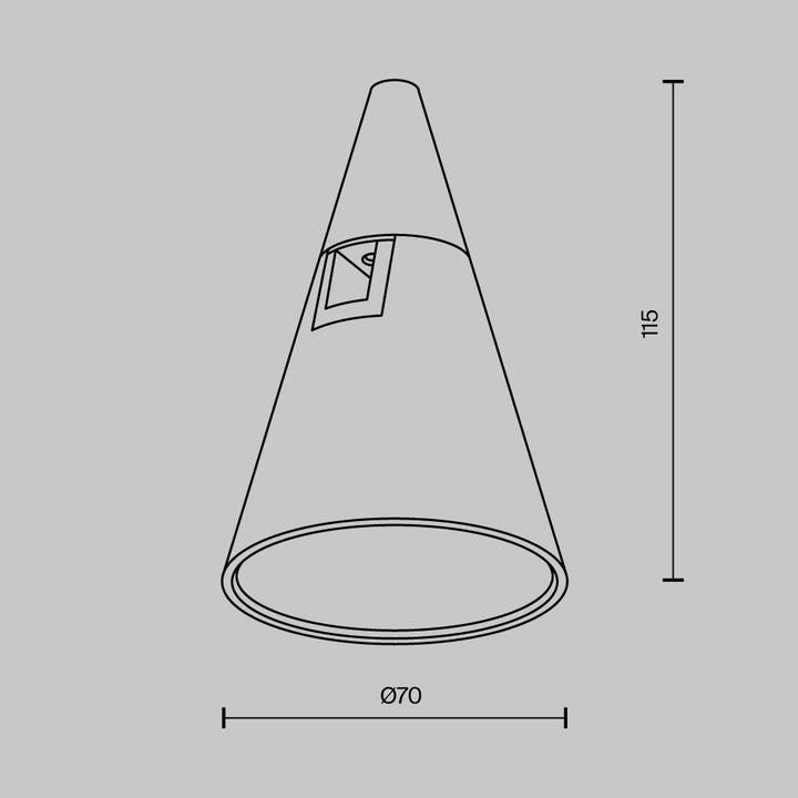 Spot pentru sina Flarity Brass TR146-1-5W2.7K-BS-DE