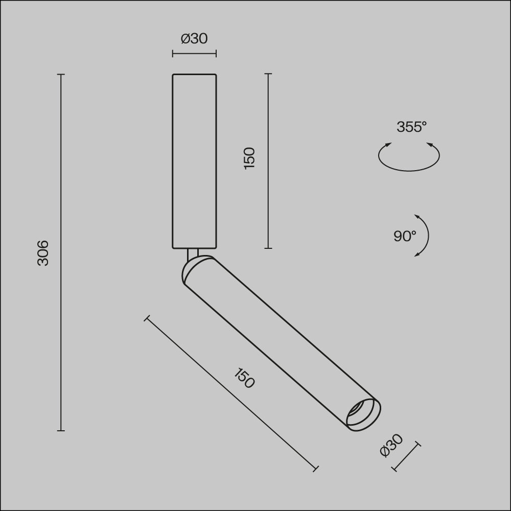 Spot reglabil aplicat Focus T C142CL-6W3K-BS