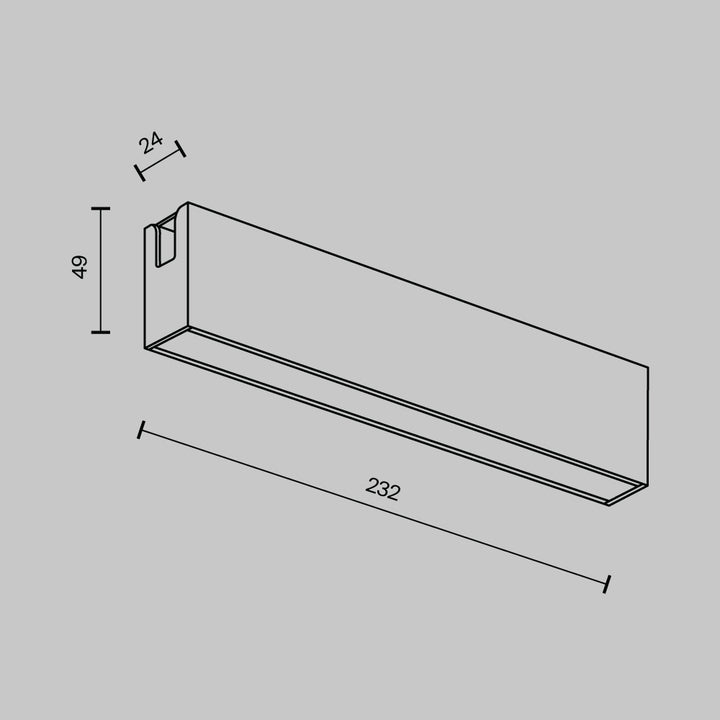 Spot linear pentru sina Flarity Basis TR151-1-12W3K-B-DE