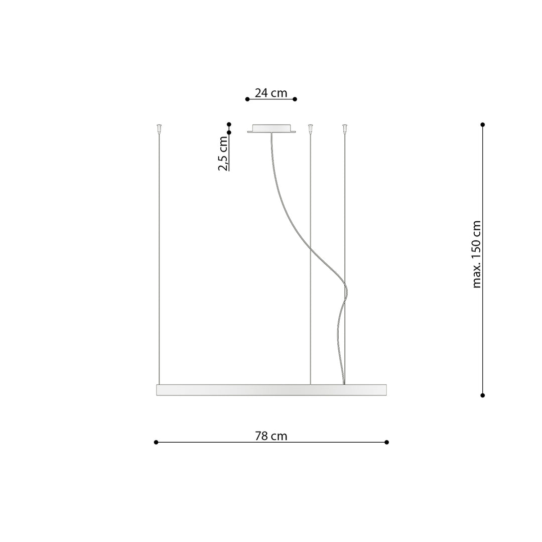 Lustra in forma de cerc RIO 78 auriu LED 4000K TH.181