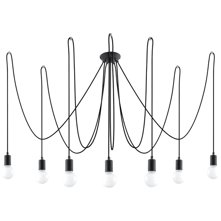 Candelabru EDISON 7 negru SL.0372