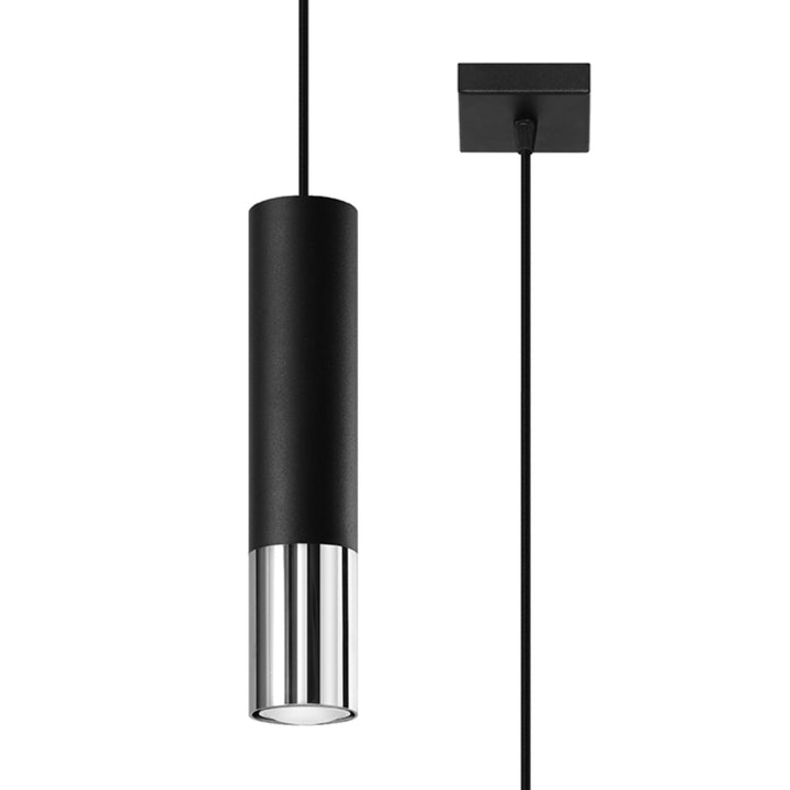 Lampa suspendata LOOPEZ 1 negru/cromat SL.0940