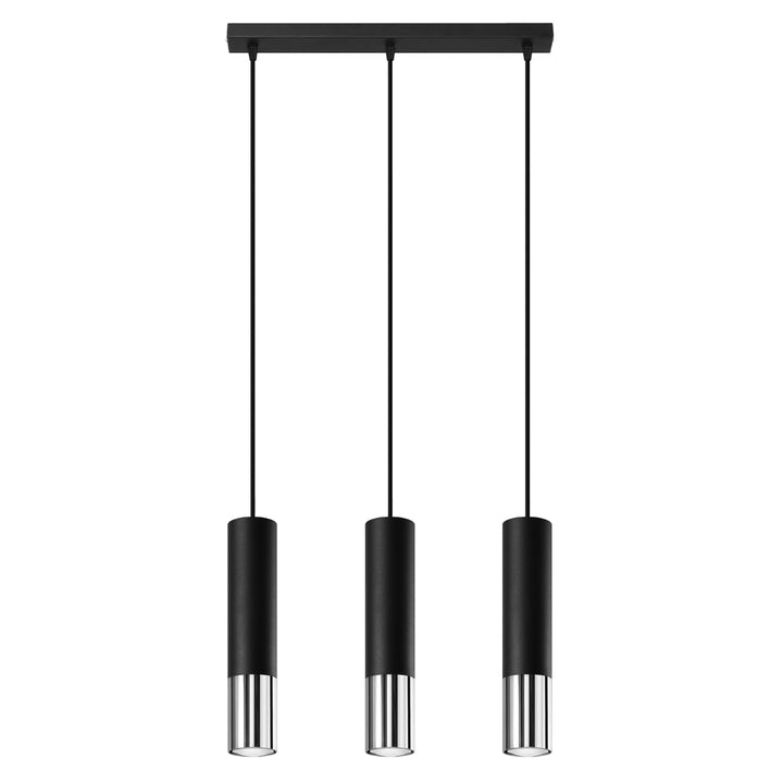 Lampa suspendata LOOPEZ 3L negru/cromat SL.0942