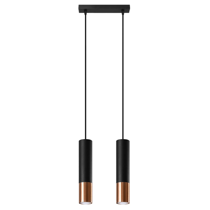 Lampa suspendata LOOPEZ 2 negru/cupru SL.0947