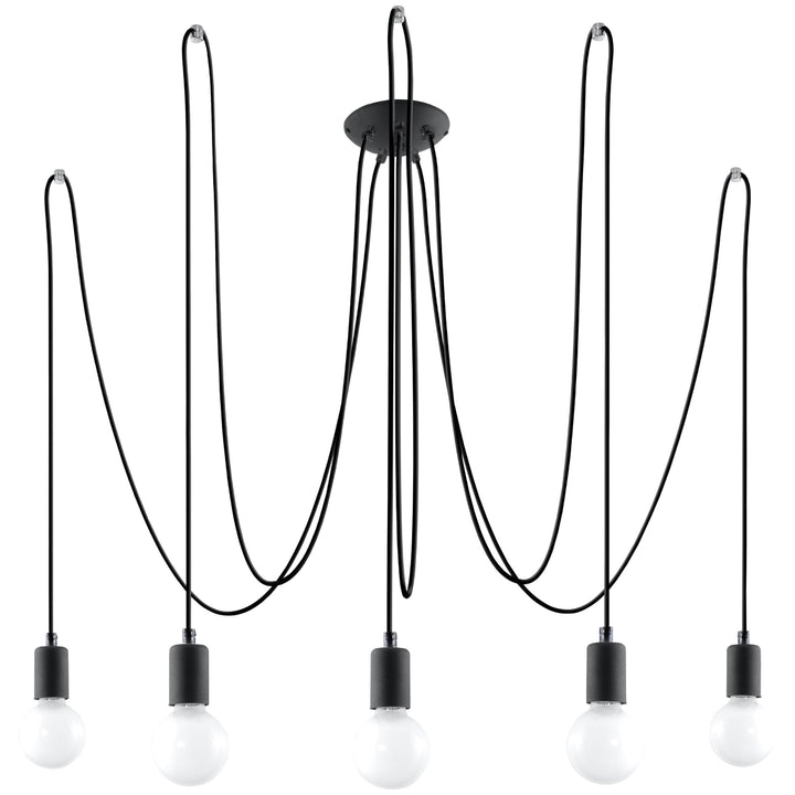 Candelabru EDISON 5 negru SL.0371