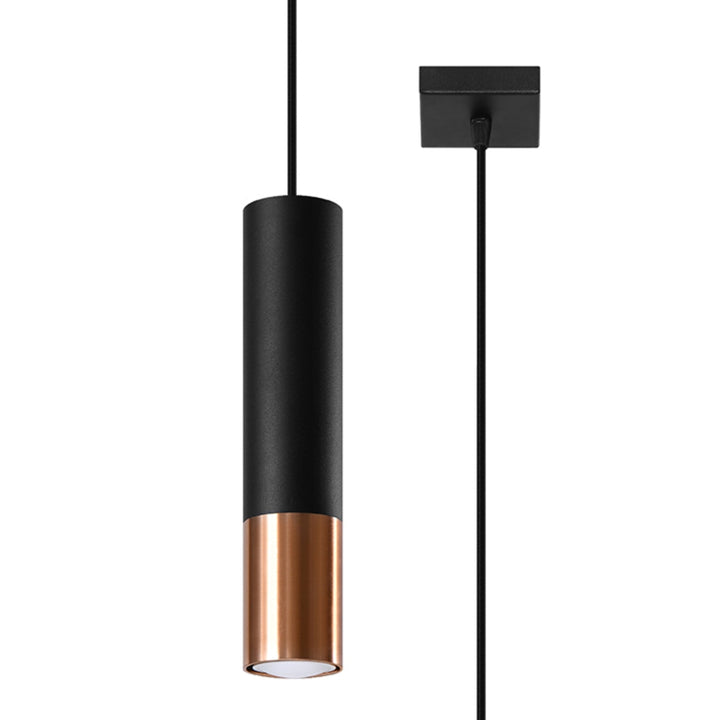 Lampa suspendata LOOPEZ 1 negru/cupru SL.0946