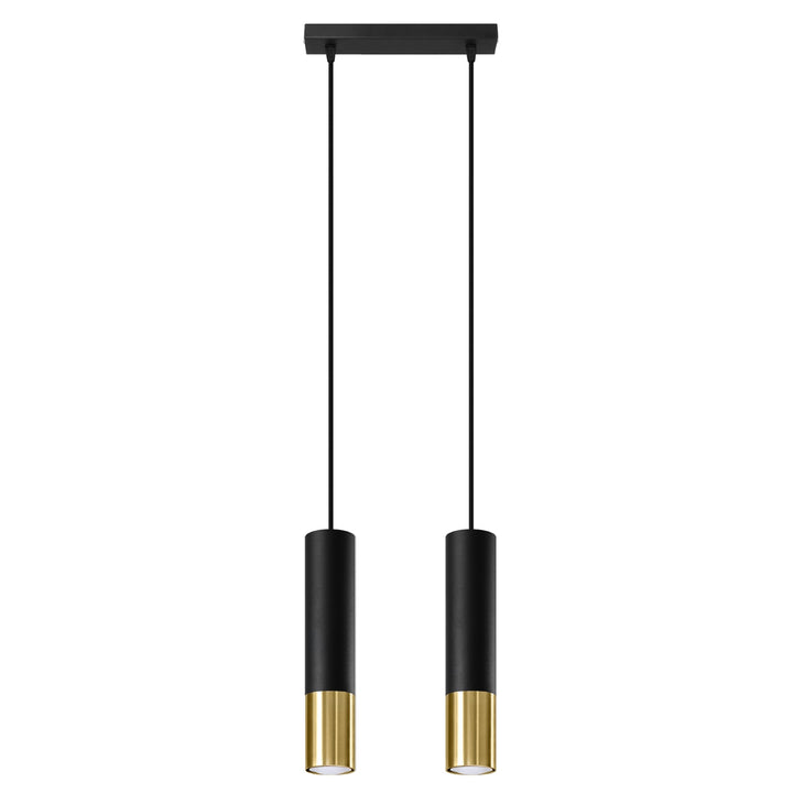 Lampa suspendata LOOPEZ 2 negru/auriu SL.0953