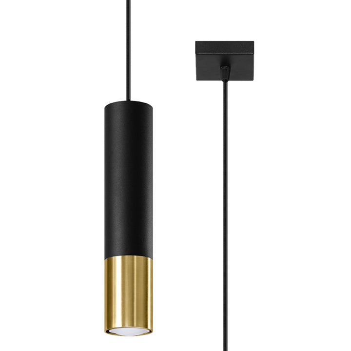 Lampa suspendata LOOPEZ 1 negru/auriu SL.0952