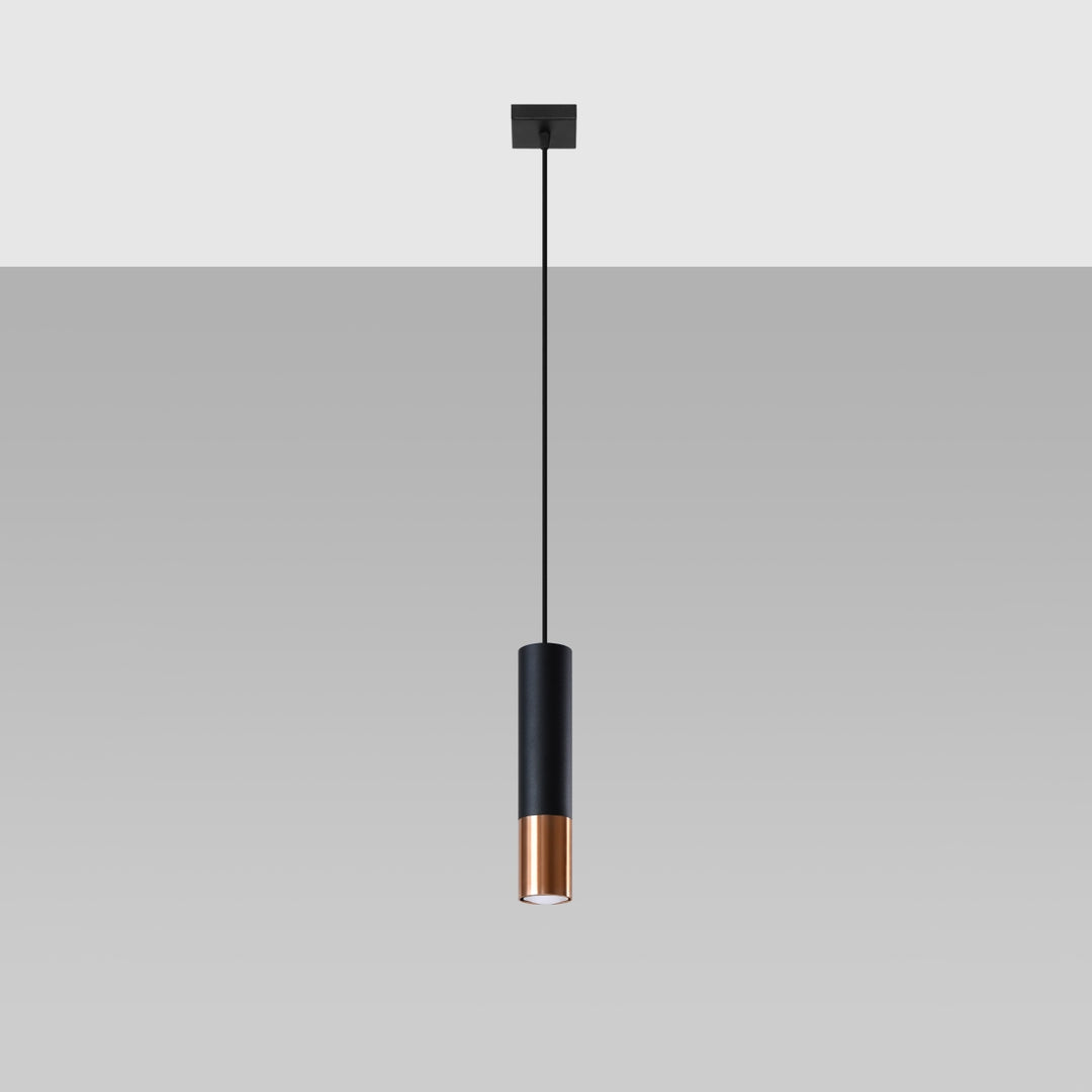 Lampa suspendata LOOPEZ 1 negru/cupru SL.0946