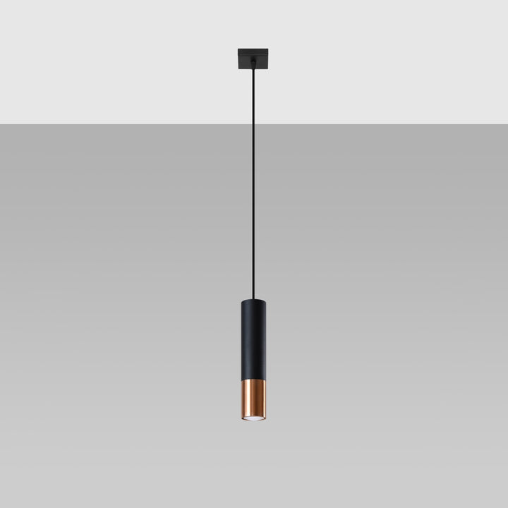 Lampa suspendata LOOPEZ 1 negru/cupru SL.0946