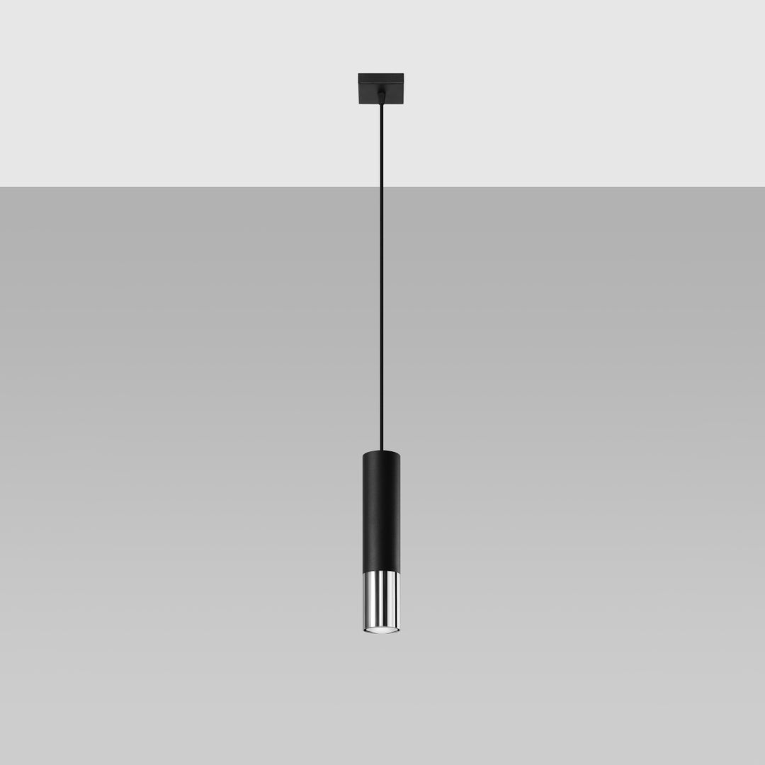 Lampa suspendata LOOPEZ 1 negru/cromat SL.0940